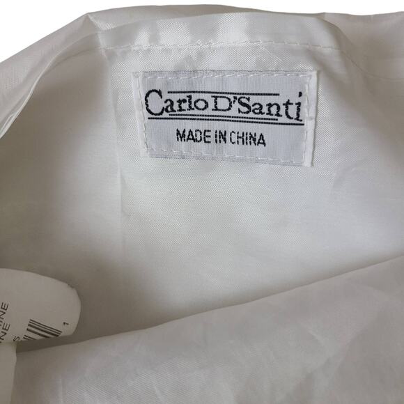 Carlo D'S'anti Knitted White Crochet Cottage Core Cream Purse Bag Beachy Boho - Picture 4 of 14